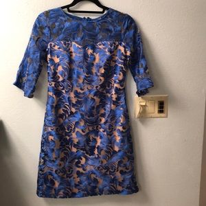 Blue printed dress